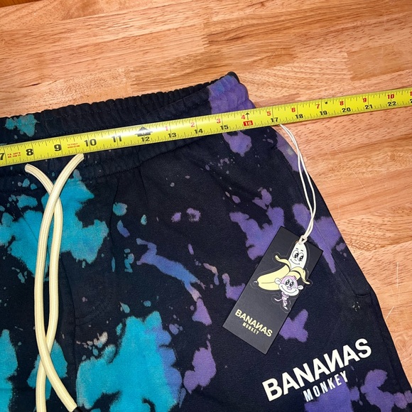 NEW Bananas Monkey ‘Going Bananas’ Tie Dye Heavyweight Sweatpants Joggers NWT - Picture 8 of 11